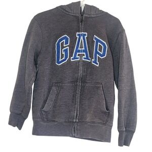 Gap Kids Logo Zip Up Hoodie Fleece Hooded‎ Sweatshirt Y2K Streetwear